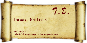 Tanos Dominik névjegykártya